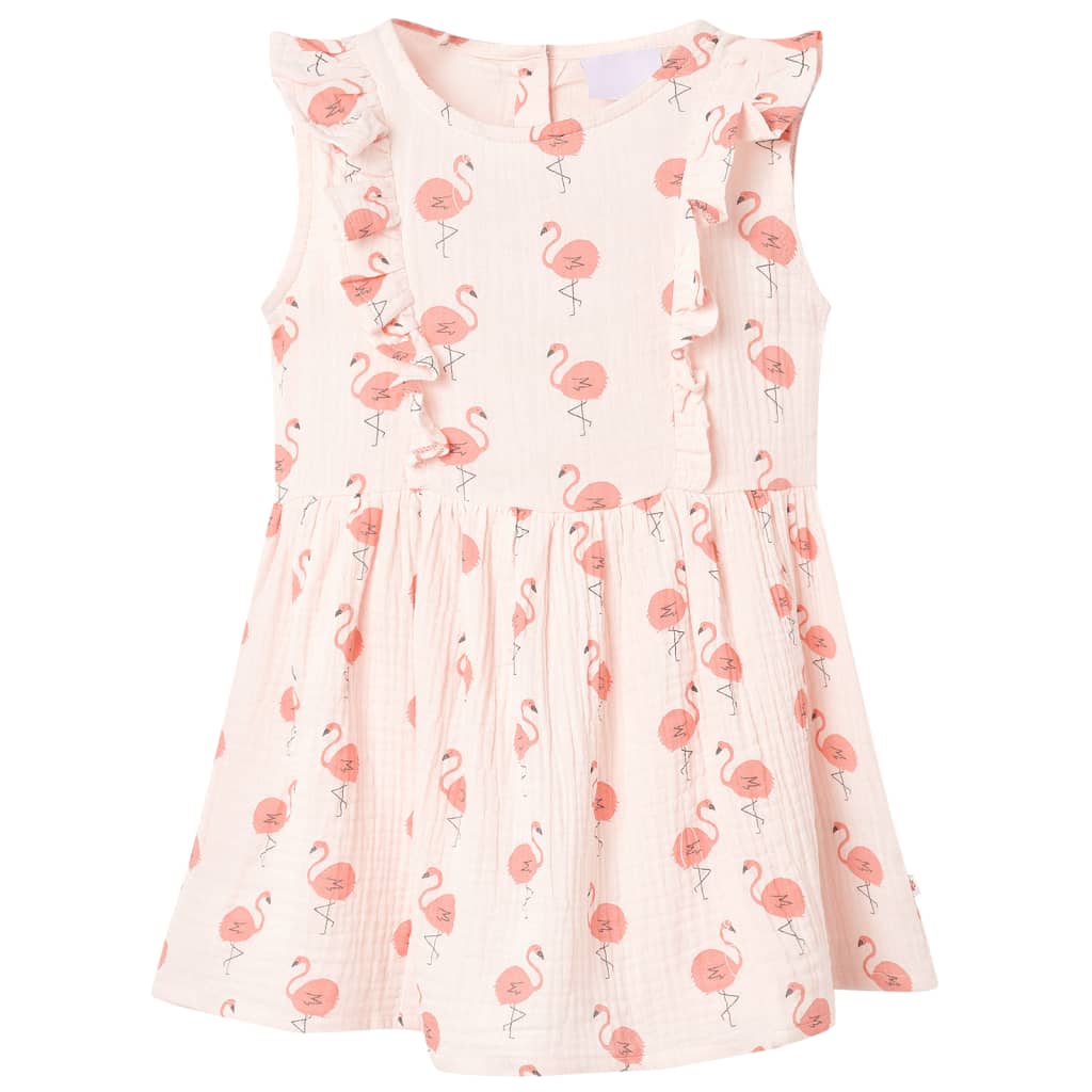Rochie pentru copii cu volane, roz pal, 104 Rochie pentru copii cu volane, roz pal, 104
