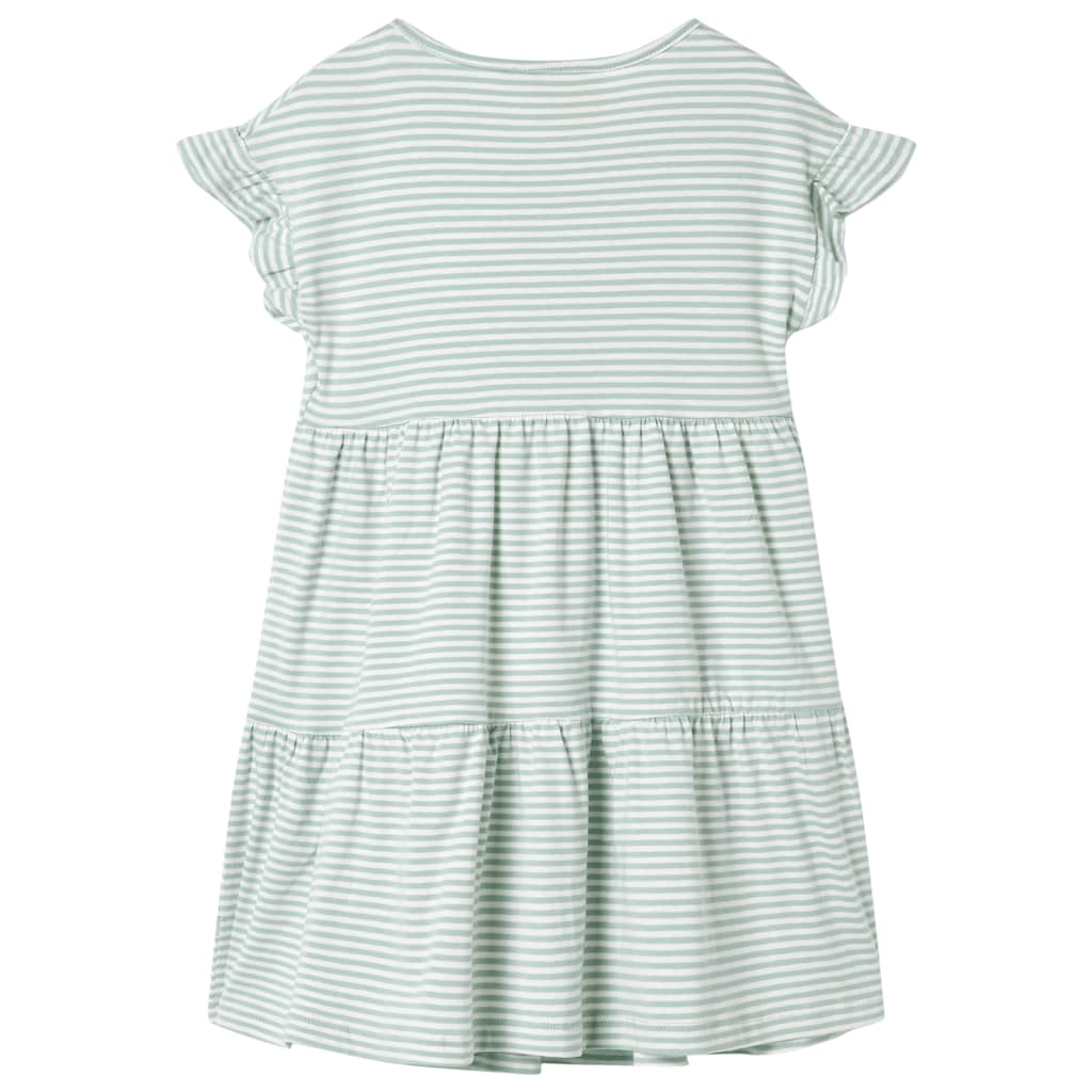 Rochie pentru copii, mâneci cu volane, verde mentă, 92 Rochie pentru copii, mâneci cu volane, verde mentă, 92
