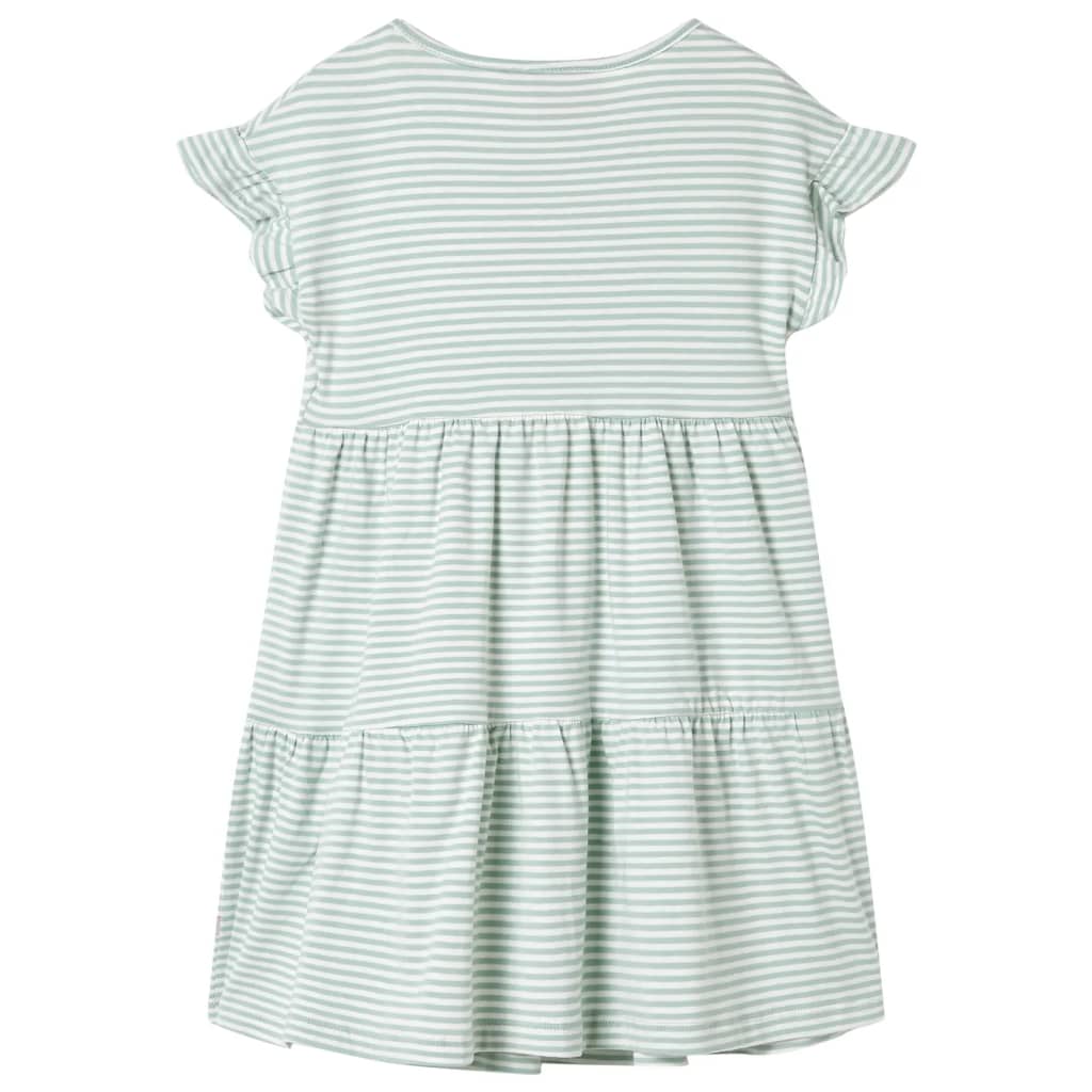 Rochie pentru copii, mâneci cu volane, verde mentă, 104 Rochie pentru copii, mâneci cu volane, verde mentă, 104
