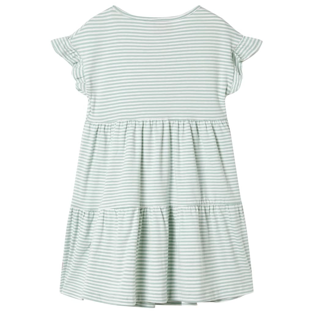 Rochie pentru copii, mâneci cu volane, verde mentă, 128 Rochie pentru copii, mâneci cu volane, verde mentă, 128