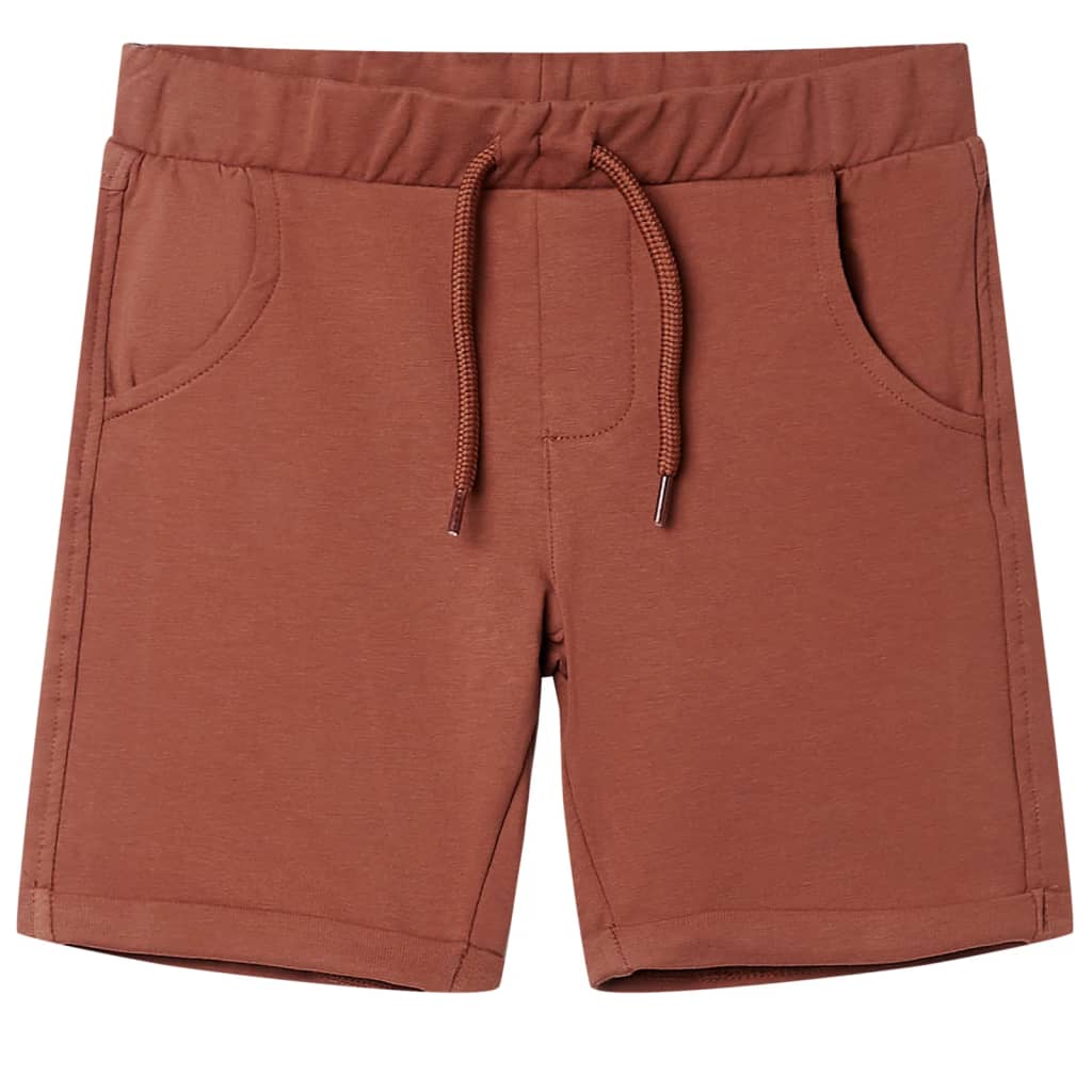 Pantaloni pentru copii cu șnur, maro, 128 Pantaloni pentru copii cu șnur, maro, 128