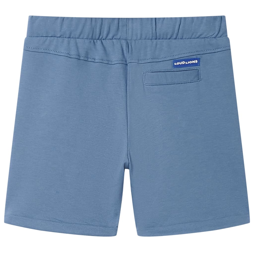 Pantaloni scurți pentru copii cu șnur, albastru închis, 128