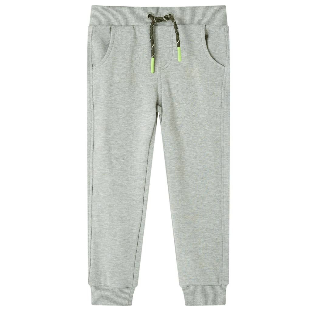 Pantaloni de trening pentru copii, kaki deschis, 116 Pantaloni de trening pentru copii, kaki deschis, 116