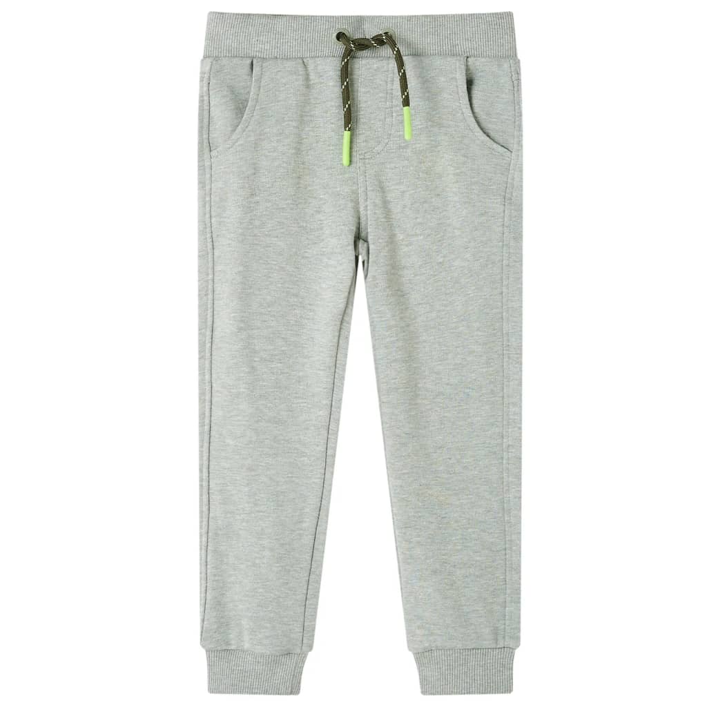Pantaloni de trening pentru copii, kaki deschis, 128 Pantaloni de trening pentru copii, kaki deschis, 128