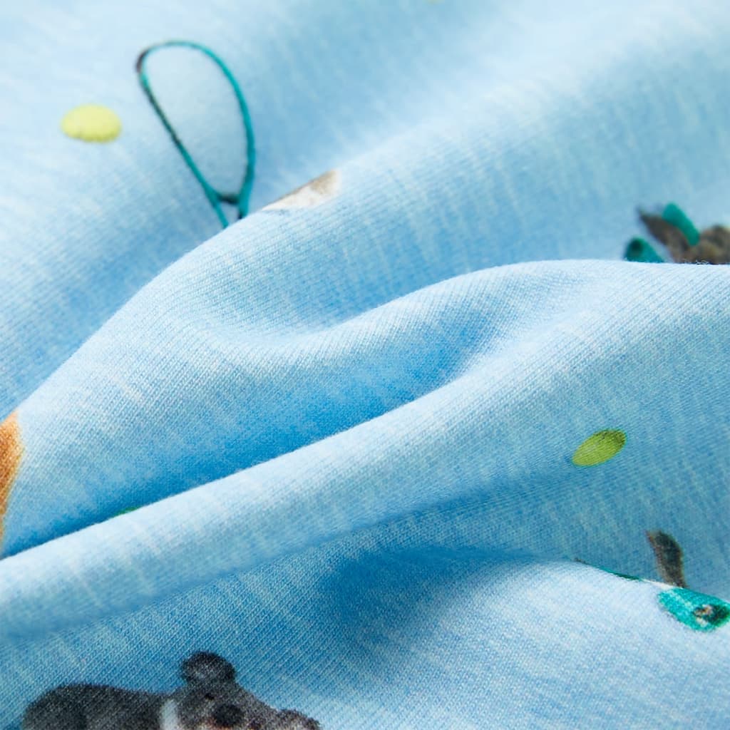 Bluzon pentru copii, albastru melanj deschis, 128