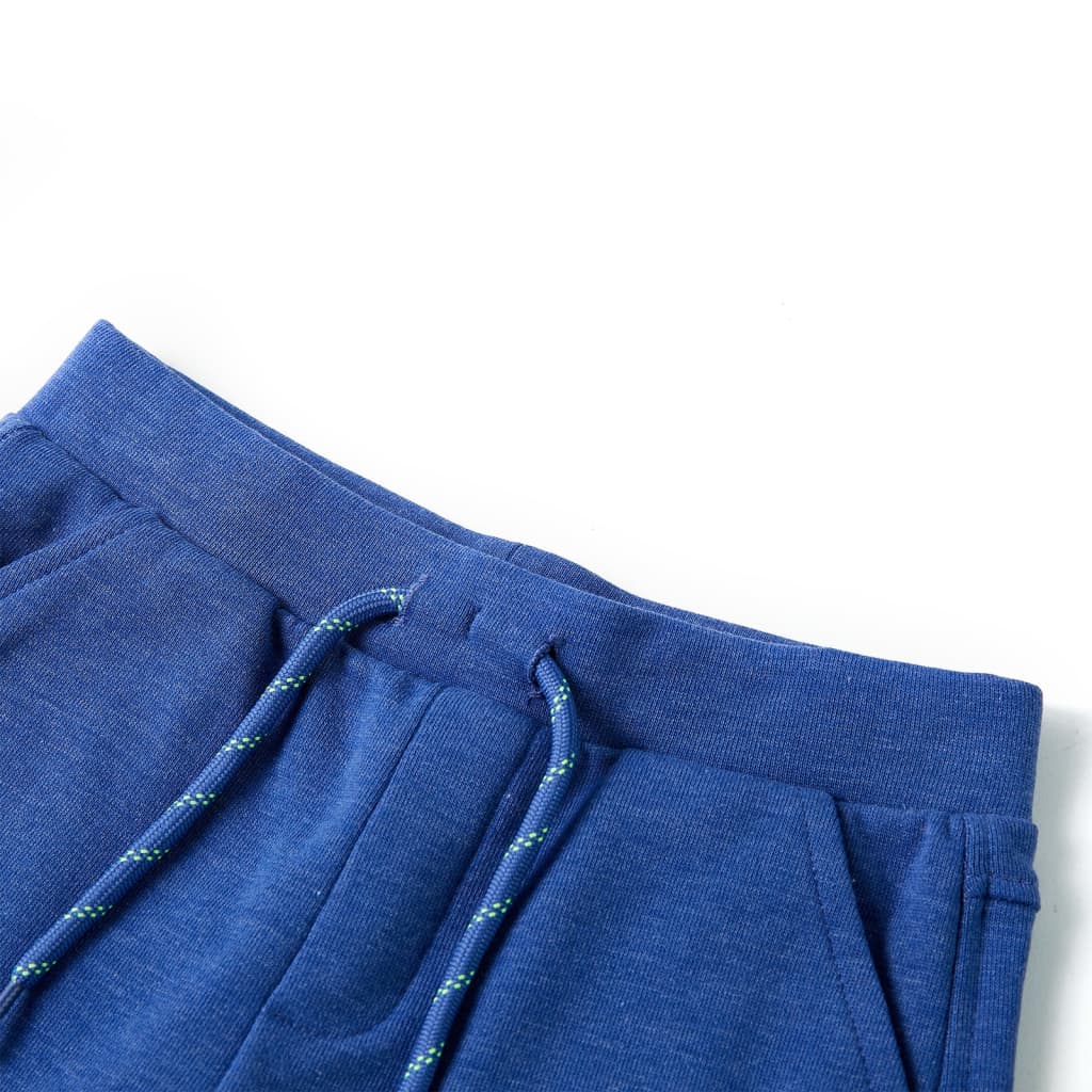 Pantaloni scurți pentru copii cu șnur, albastru melanj, 104