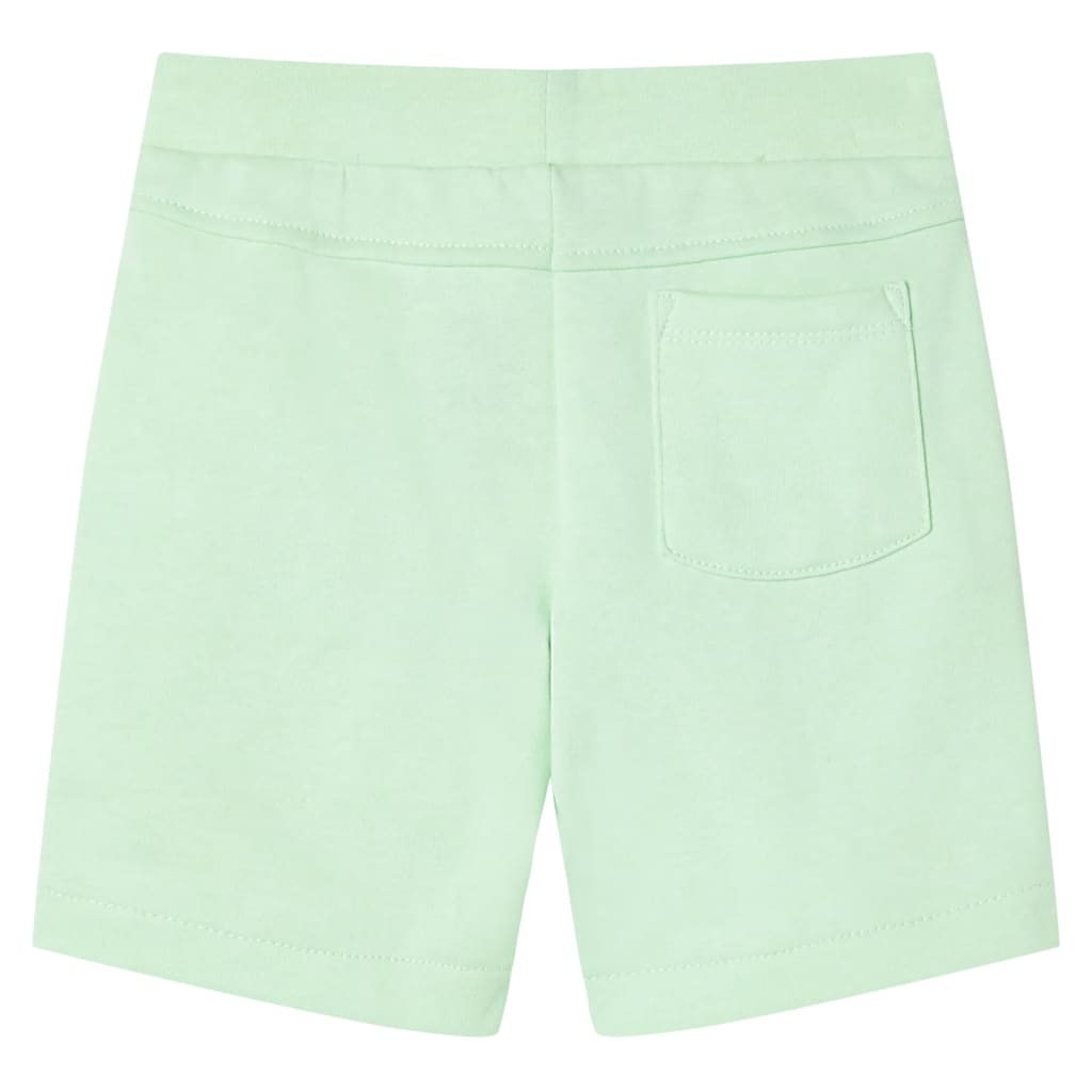 Pantaloni scurți pentru copii cu șnur, verde aprins, 104
