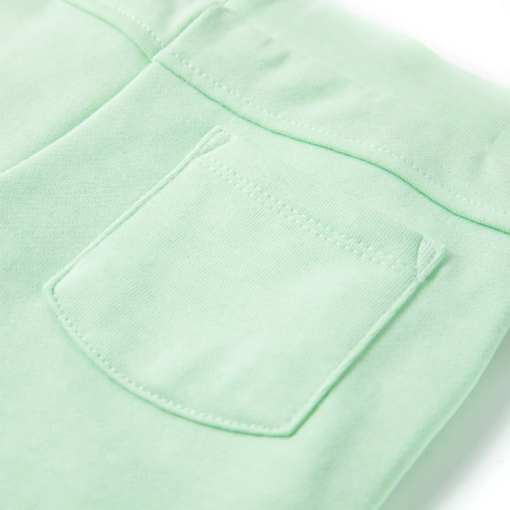 Pantaloni scurți pentru copii cu șnur, verde aprins, 104