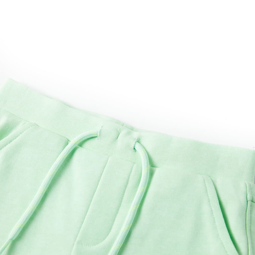 Pantaloni scurți pentru copii cu șnur, verde aprins, 116