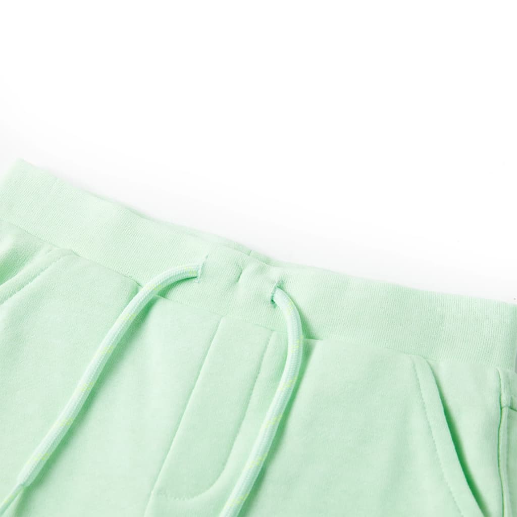Pantaloni scurți pentru copii cu șnur, verde aprins, 140