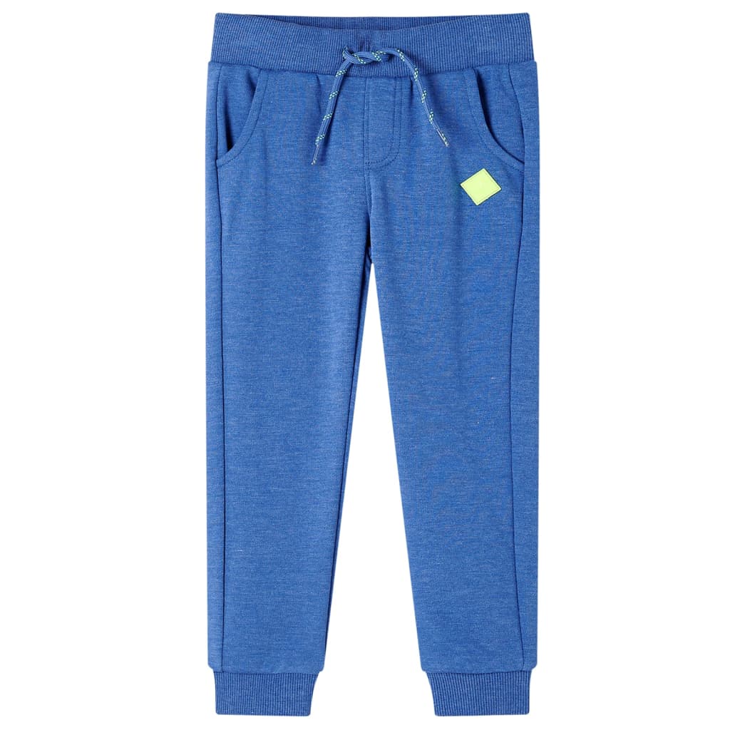 Pantaloni de trening pentru copii, albastru melanj, 104 Pantaloni de trening pentru copii, albastru melanj, 104