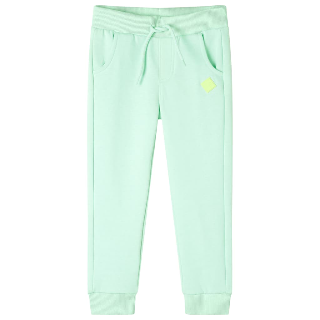 Pantaloni de trening pentru copii, verde aprins, 92 Pantaloni de trening pentru copii, verde aprins, 92