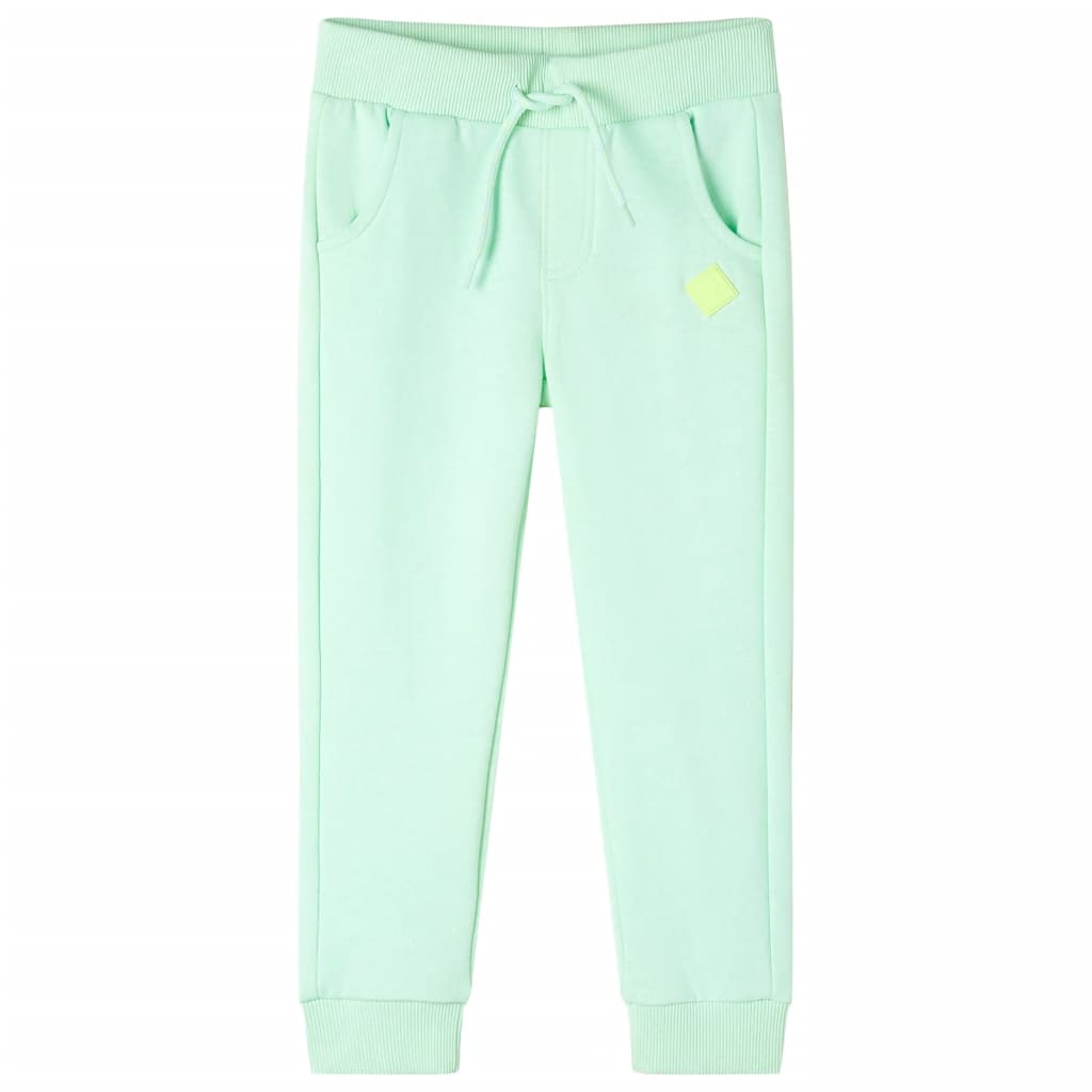 Pantaloni de trening pentru copii, verde aprins, 104 Pantaloni de trening pentru copii, verde aprins, 104