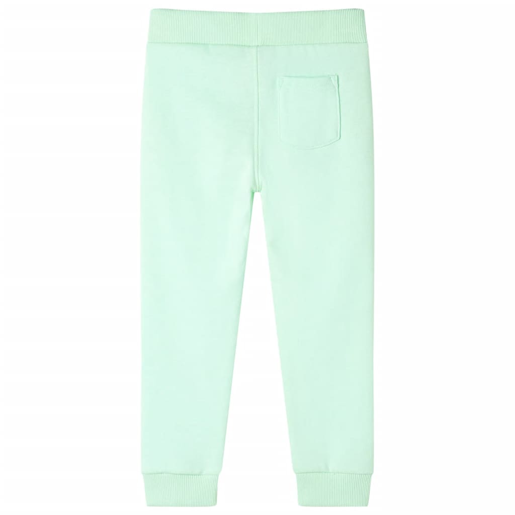 Pantaloni de trening pentru copii, verde aprins, 140