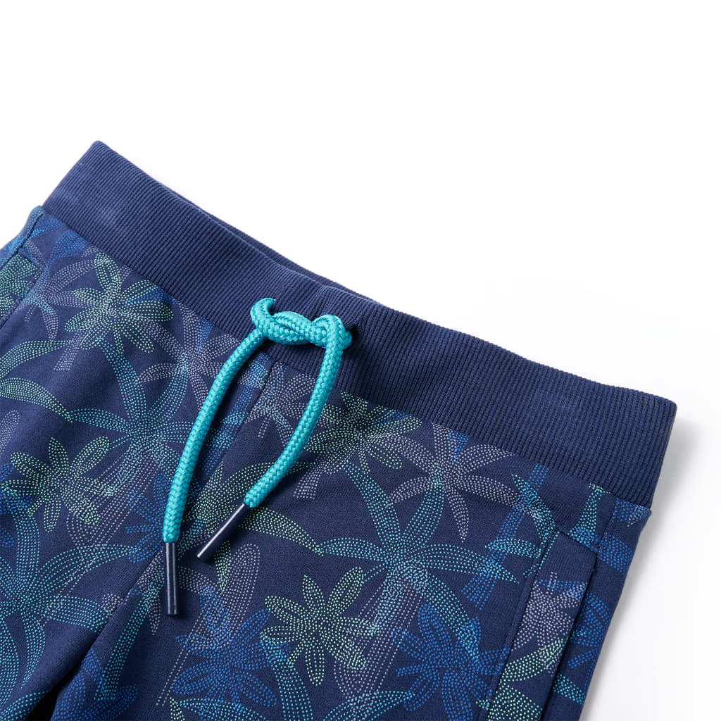 Pantaloni scurți pentru copii cu șnur, bleumarin, 128