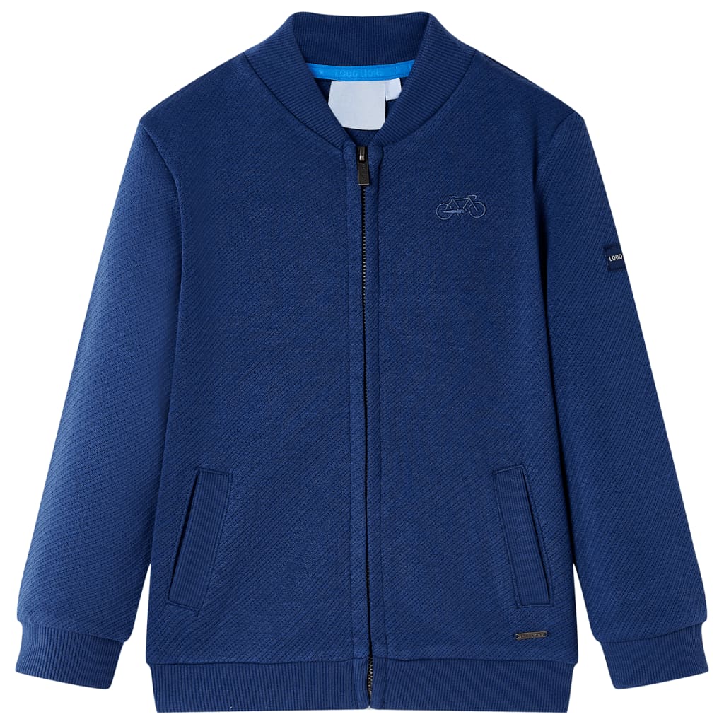 Hanorac pentru copii cu fermoar, bleumarin, 104 Hanorac pentru copii cu fermoar, bleumarin, 104