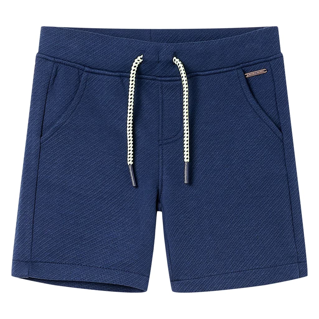 Pantaloni scurți pentru copii cu șnur, albastru închis, 128