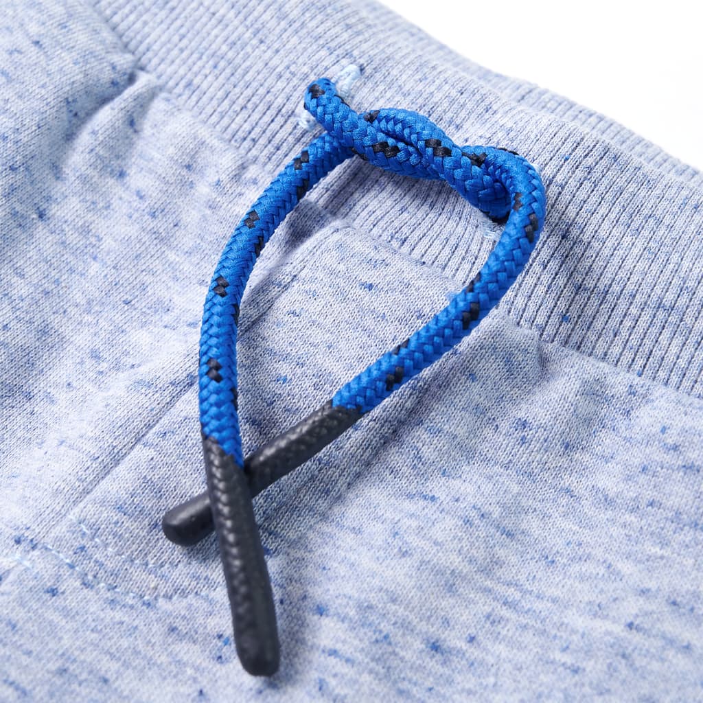 Pantaloni scurți pentru copii cu șnur, albastru melanj, 104