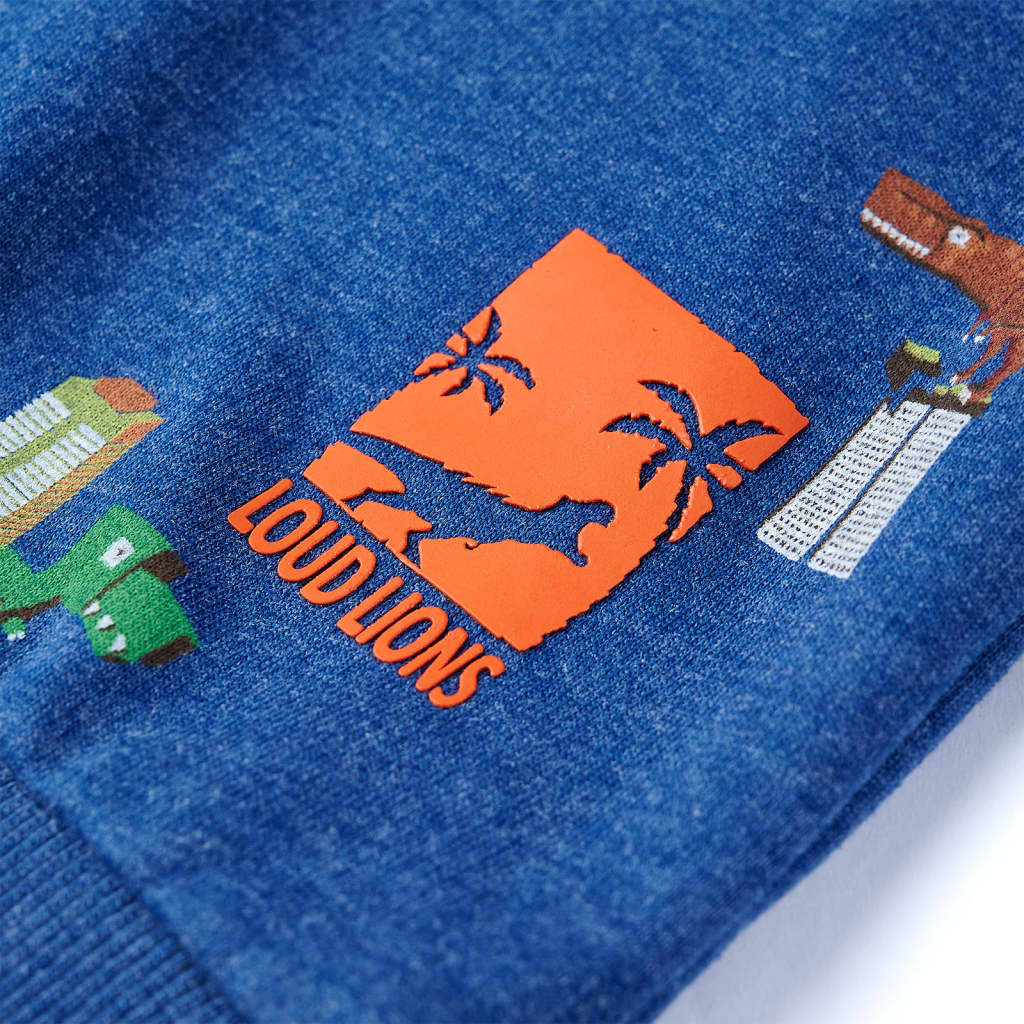 Bluzon pentru copii, albastru închis melanj, 128