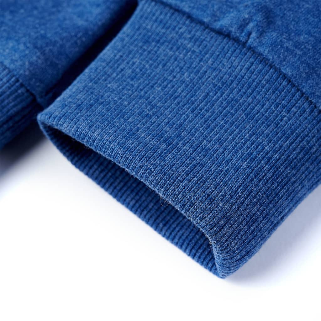 Bluzon pentru copii, albastru închis melanj, 140