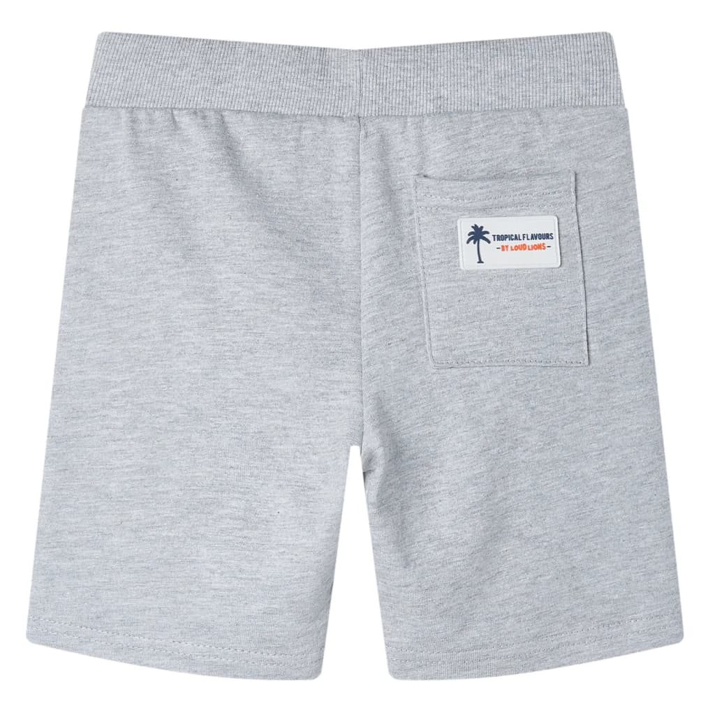 Pantaloni scurți pentru copii cu șnur, gri, 104