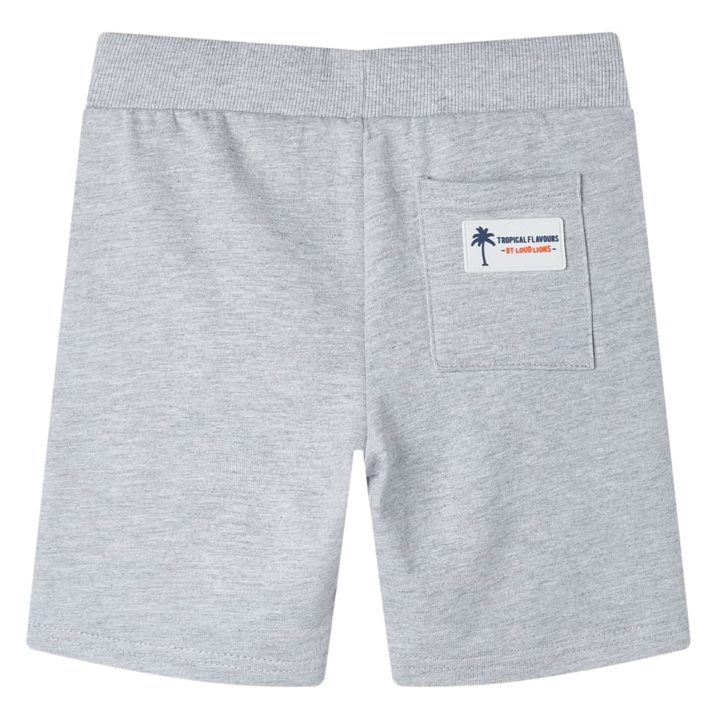 Pantaloni scurți pentru copii cu șnur, gri, 116