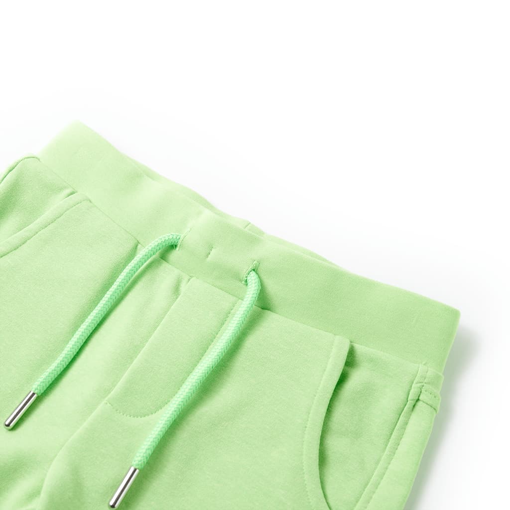 Pantaloni scurți pentru copii, verde fosforescent, 92