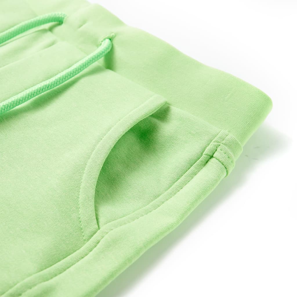 Pantaloni scurți pentru copii, verde fosforescent, 116