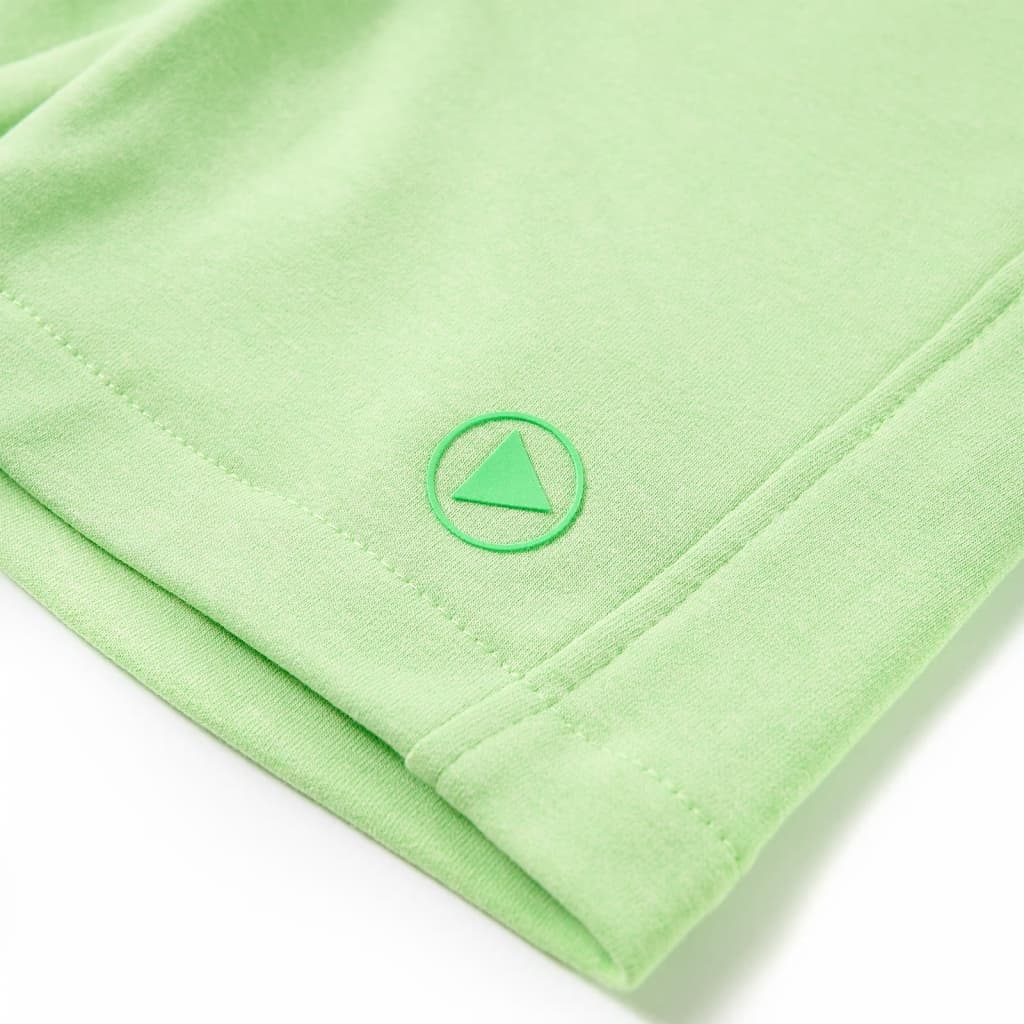 Pantaloni scurți pentru copii, verde fosforescent, 128