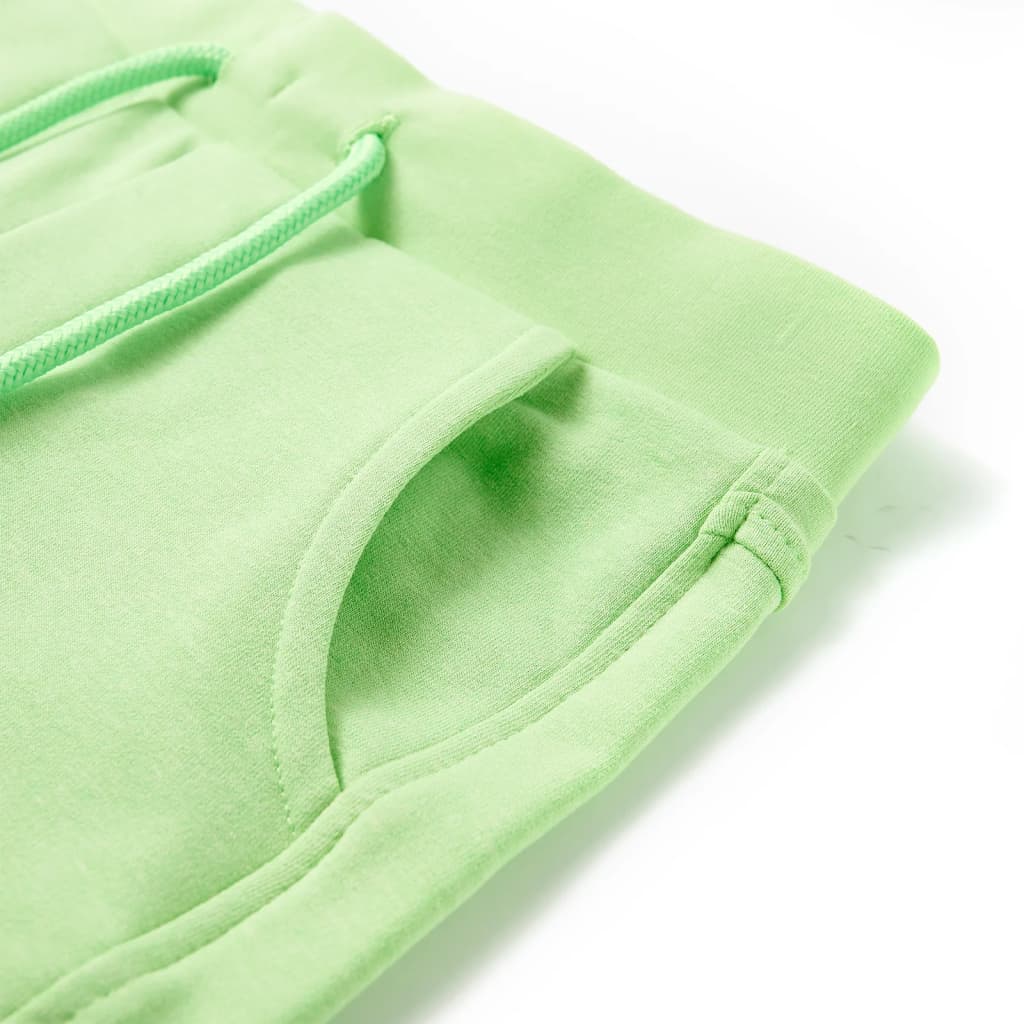 Pantaloni scurți pentru copii, verde fosforescent, 140