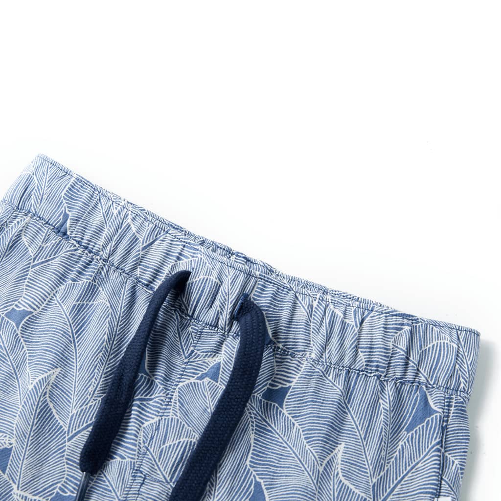 Pantaloni scurți pentru copii cu șnur, albastru închis, 140