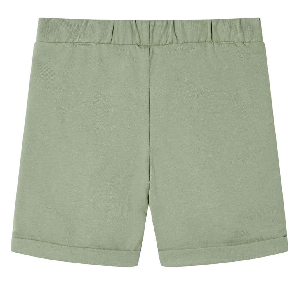 Pantaloni scurți pentru copii cu șnur, kaki deschis, 140