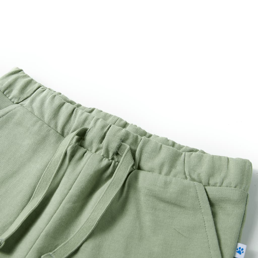 Pantaloni scurți pentru copii cu șnur, kaki deschis, 140