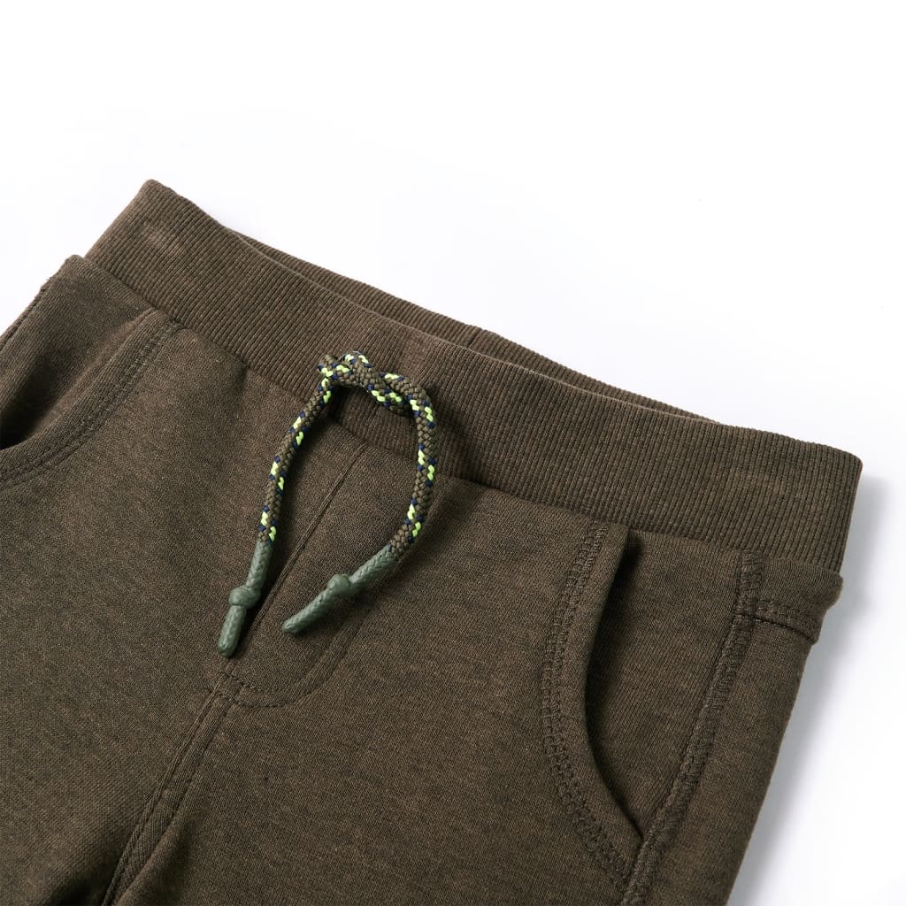 Pantaloni de trening pentru copii, kaki melanj, 116 Pantaloni de trening pentru copii, kaki melanj, 116