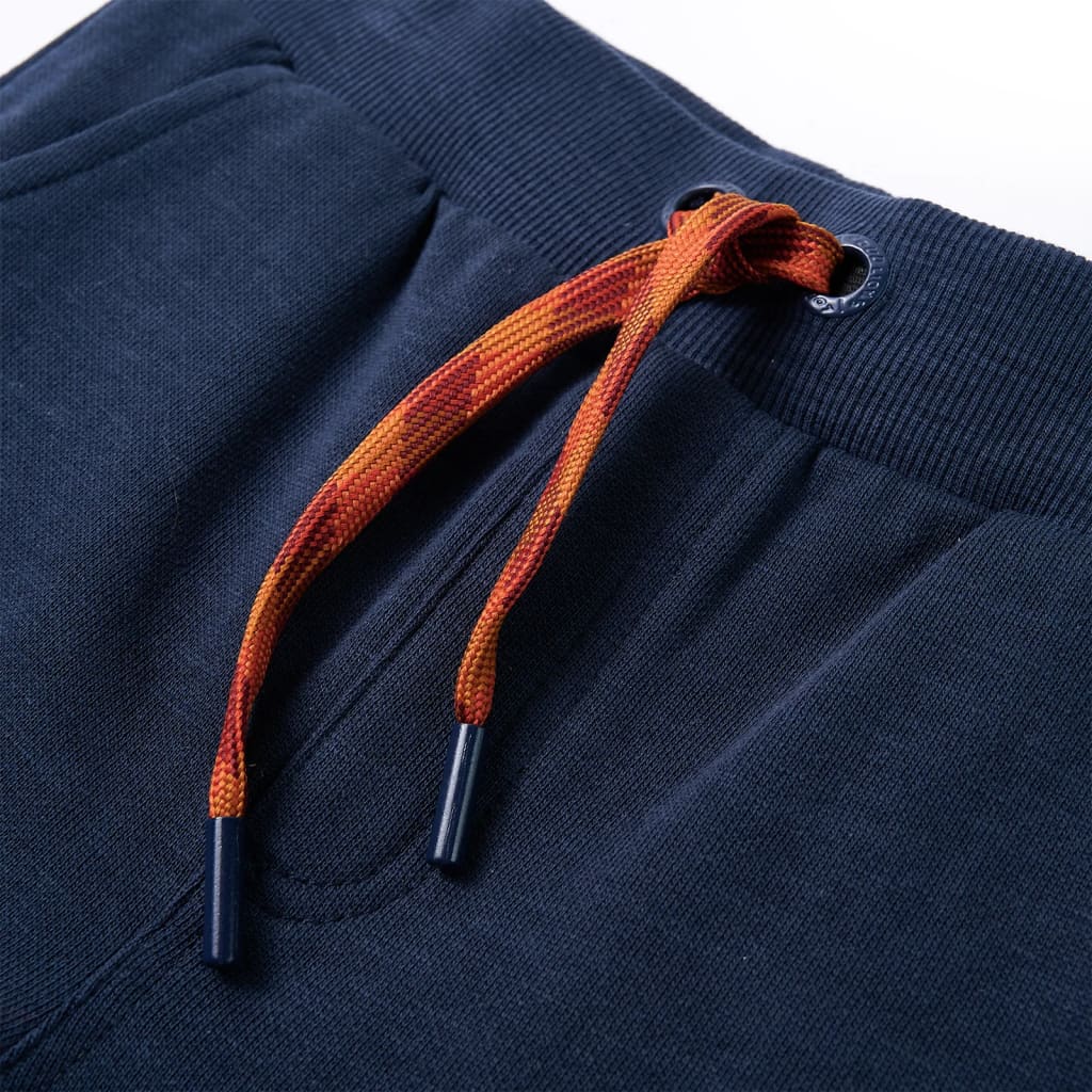 Pantaloni de trening pentru copii, bleumarin melanj, 116 Pantaloni de trening pentru copii, bleumarin melanj, 116