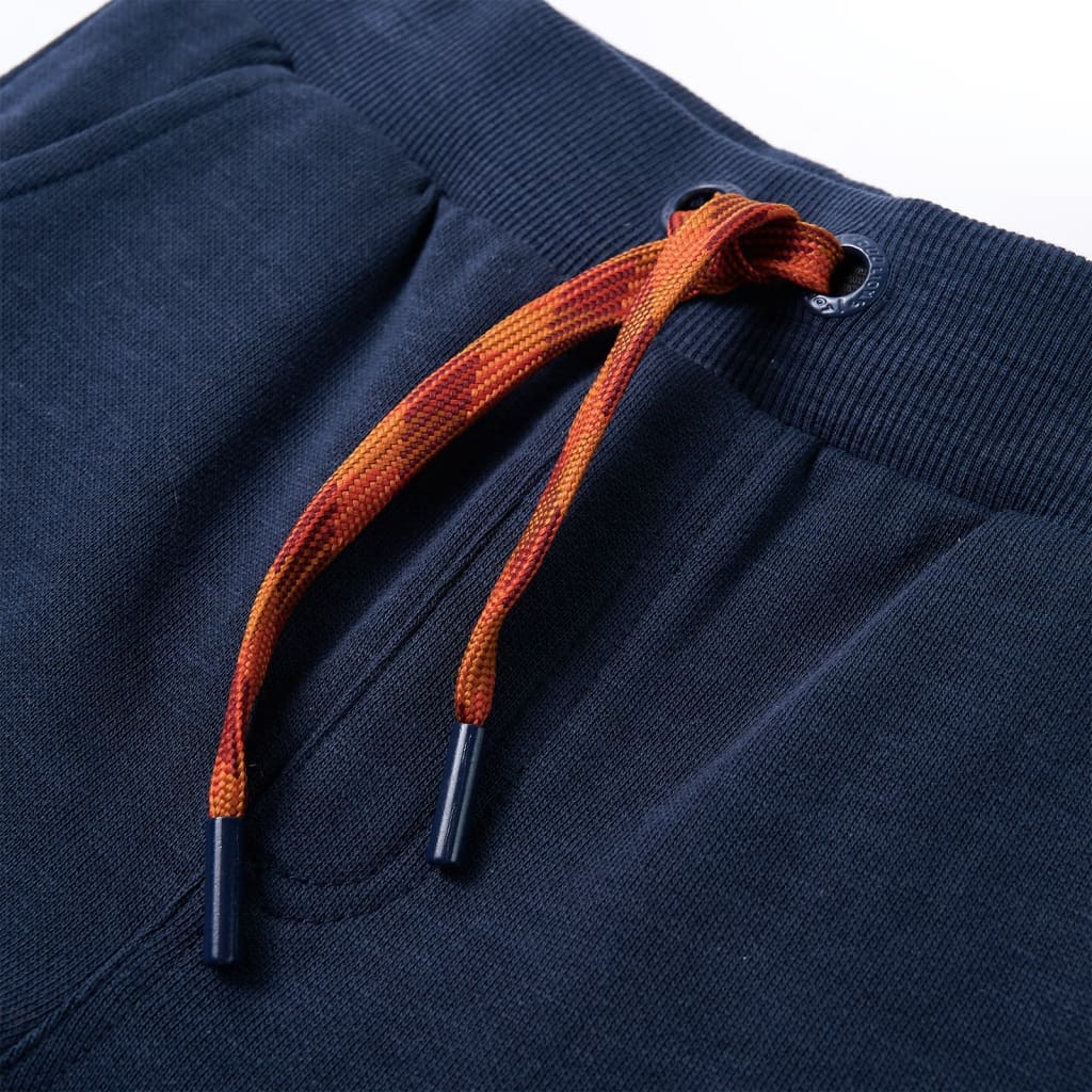 Pantaloni de trening pentru copii, bleumarin melanj, 128 Pantaloni de trening pentru copii, bleumarin melanj, 128