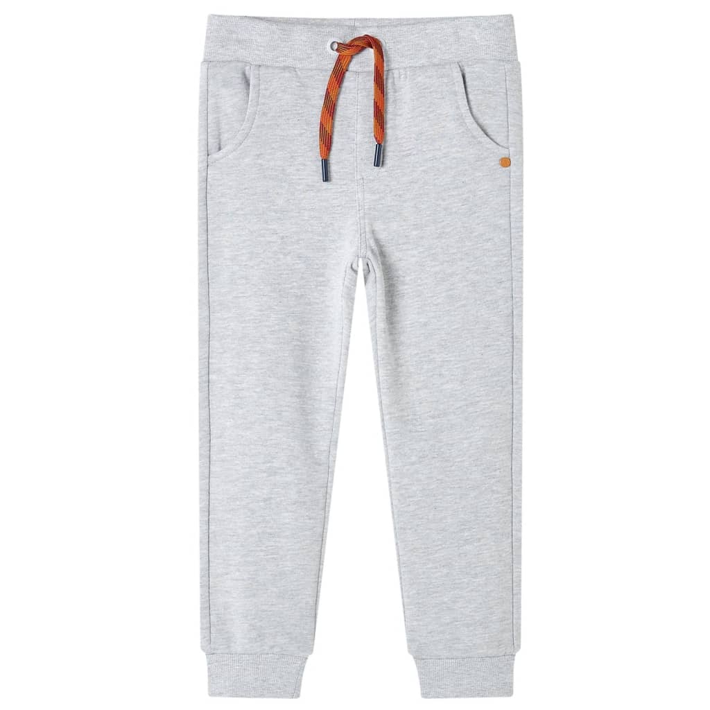 Pantaloni de trening pentru copii, gri melanj, 104 Pantaloni de trening pentru copii, gri melanj, 104
