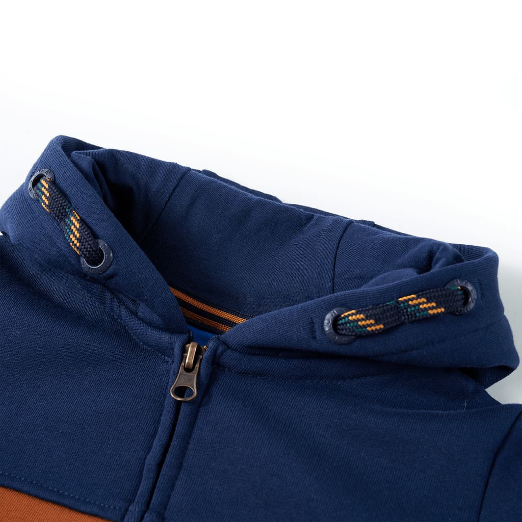 Hanorac cu glugă pentru copii, cu fermoar, 92