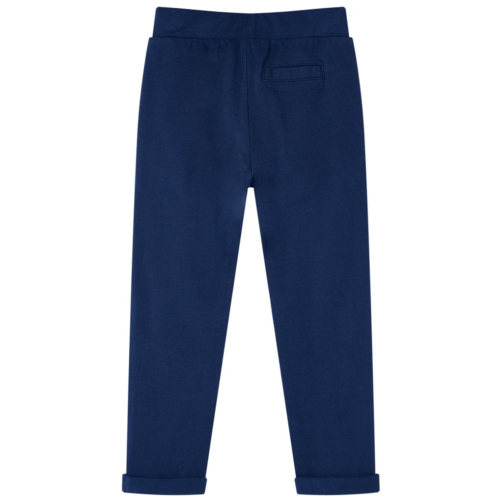 Pantaloni pentru copii cu șnur, bleumarin, 128 Pantaloni pentru copii cu șnur, bleumarin, 128