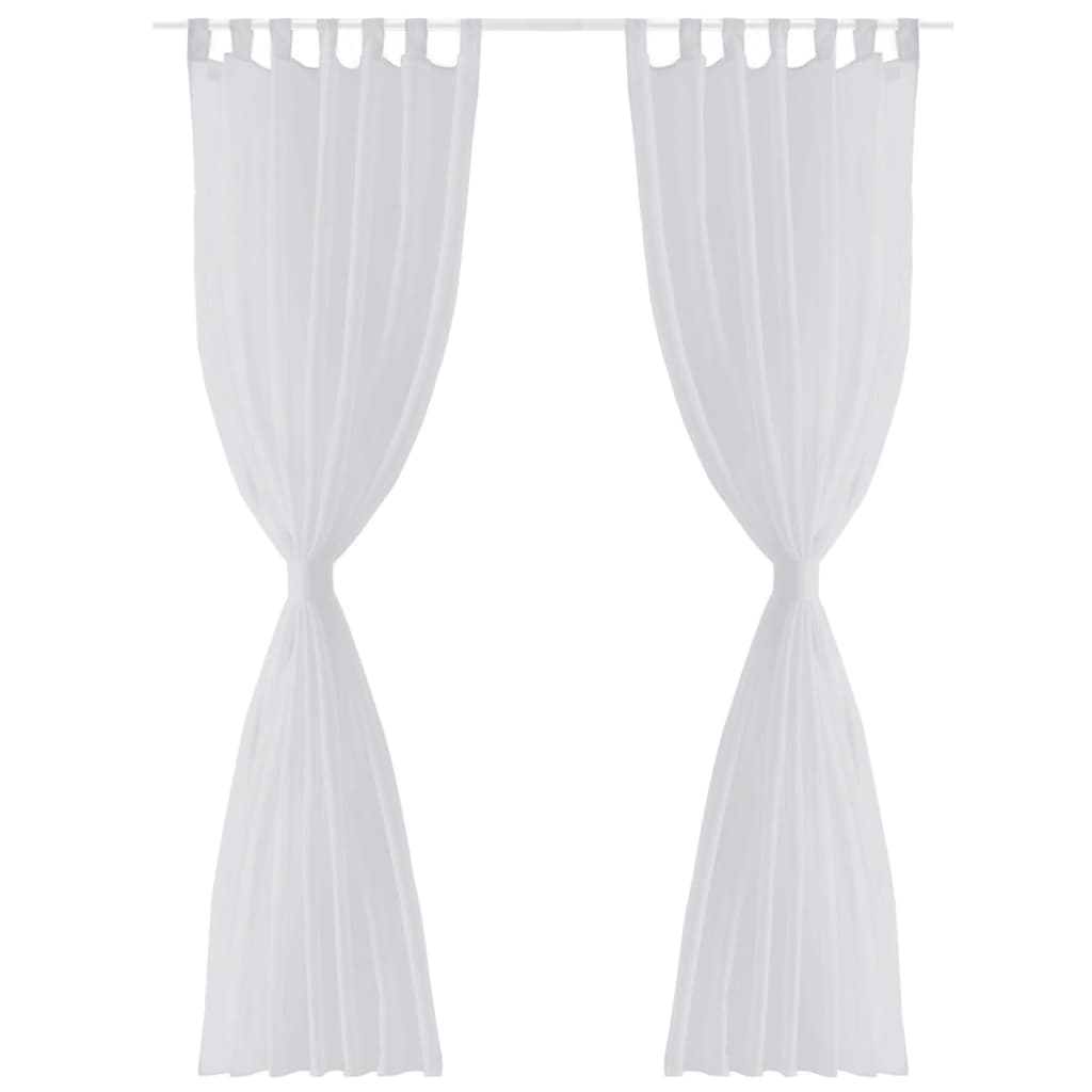 Draperie transparentă, 2 buc., 140 x 245 cm, alb Draperie transparentă, 2 buc., 140 x 245 cm, alb