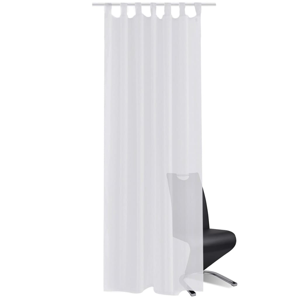 Draperie transparentă, 2 buc., 140 x 245 cm, alb Draperie transparentă, 2 buc., 140 x 245 cm, alb