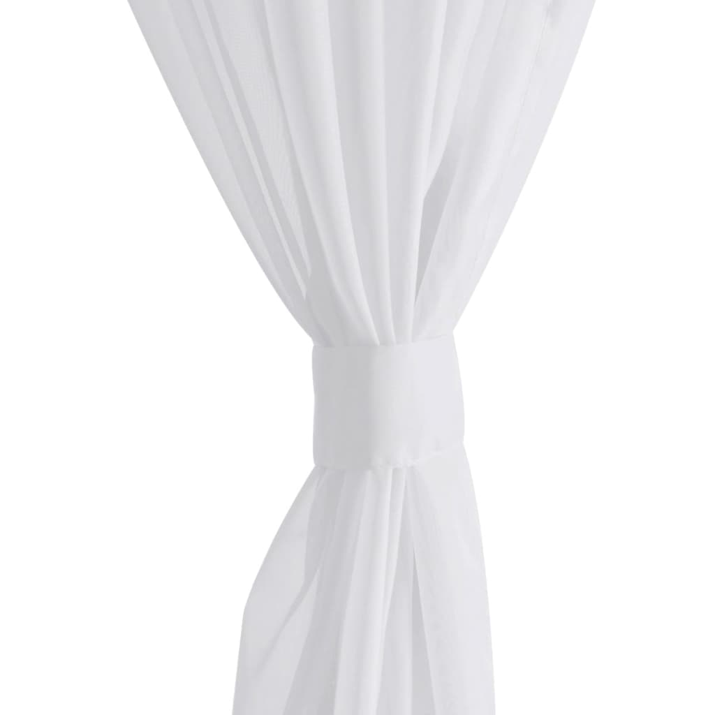 Draperie transparentă, 2 buc., 140 x 245 cm, alb Draperie transparentă, 2 buc., 140 x 245 cm, alb