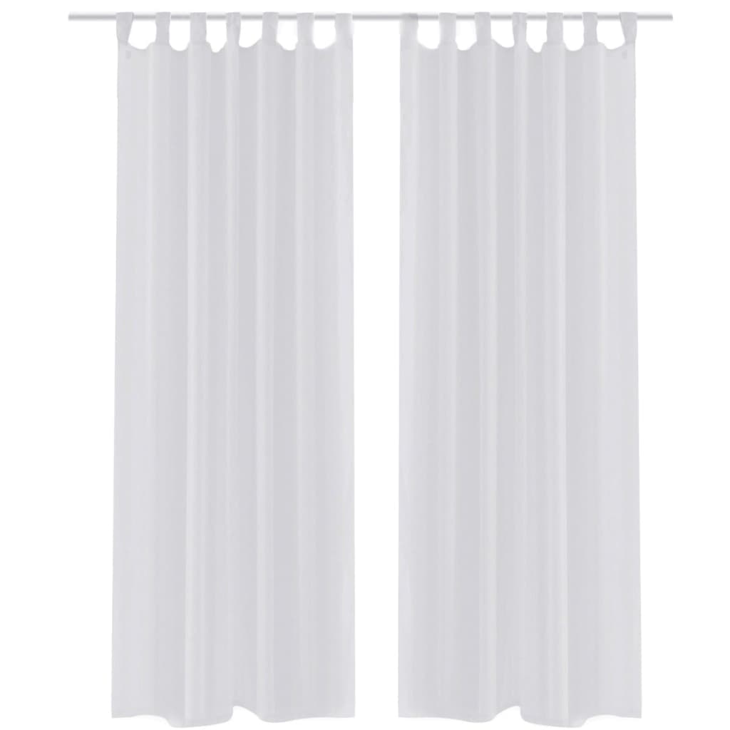 Draperie transparentă, 2 buc., 140 x 245 cm, alb Draperie transparentă, 2 buc., 140 x 245 cm, alb