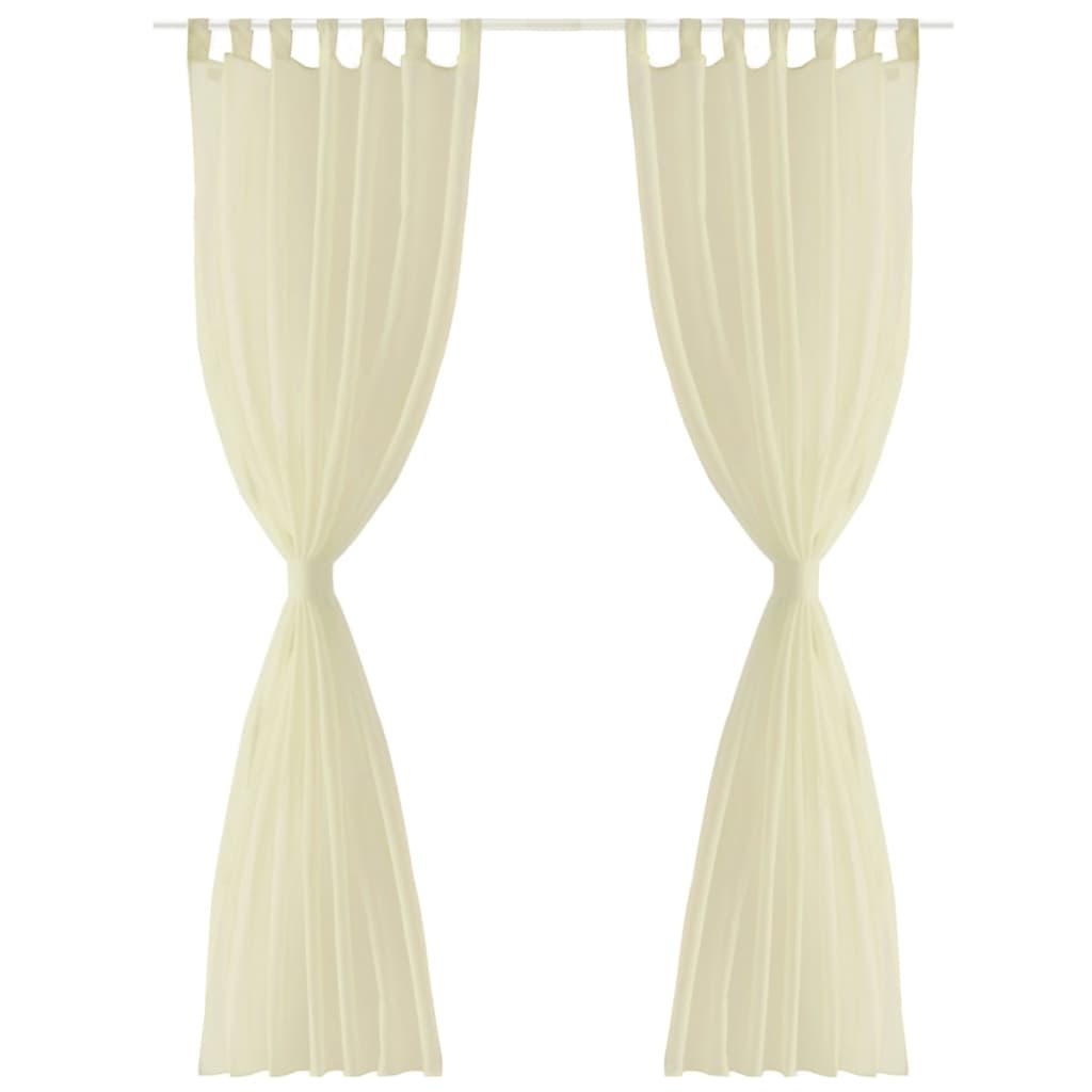 Perdea transparentă, 2 buc., 140 x 225 cm, crem Perdea transparentă, 2 buc., 140 x 225 cm, crem