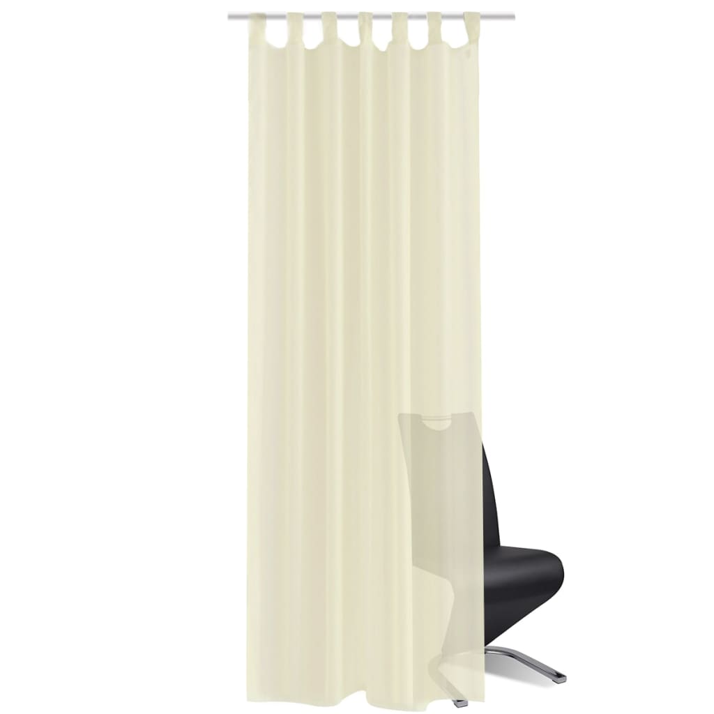 Perdea transparentă, 2 buc., 140 x 225 cm, crem Perdea transparentă, 2 buc., 140 x 225 cm, crem