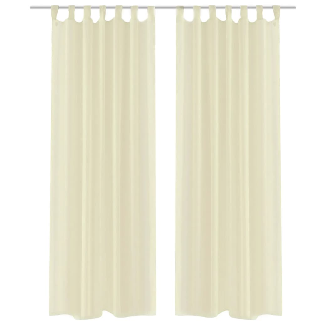 Perdea transparentă, 2 buc., 140 x 225 cm, crem Perdea transparentă, 2 buc., 140 x 225 cm, crem