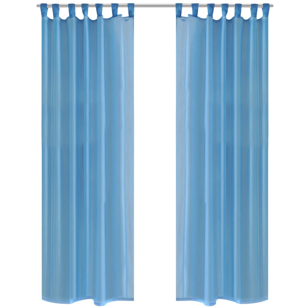 Perdea transparentă, 2 buc., 140 x 225 cm, turcoaz Perdea transparentă, 2 buc., 140 x 225 cm, turcoaz
