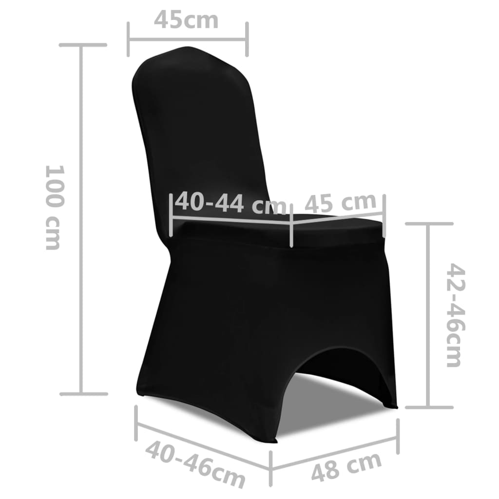 vidaXL Husă de scaun elastică, 50 buc., negru vidaXL Husă de scaun elastică, 50 buc., negru