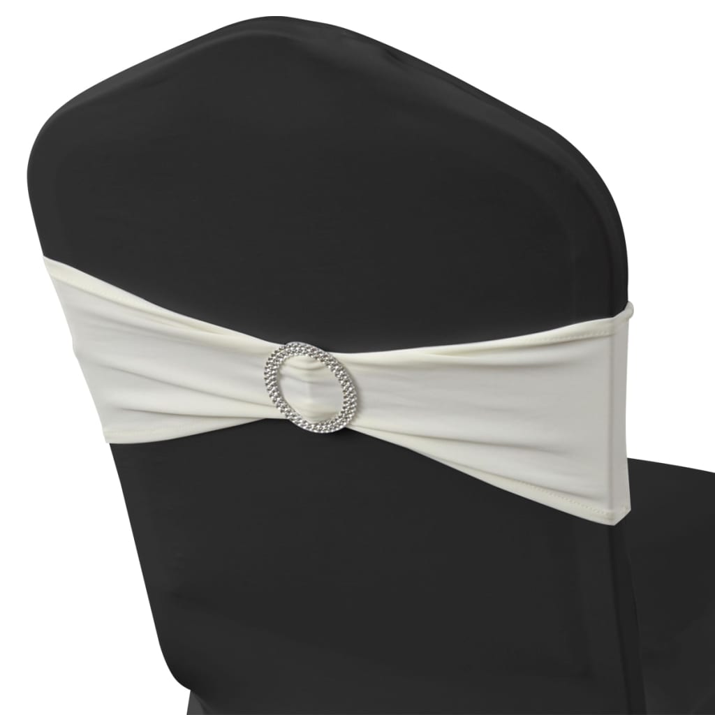 Fundă elastică decorativă scaun, cataramă diamante, crem, 25 buc. Fundă elastică decorativă scaun, cataramă diamante, crem, 25 buc.