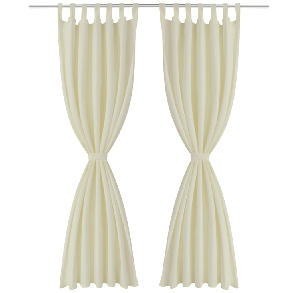 Draperii micro-satin cu bride, 140 x 225 cm, crem, 2 buc. Draperii micro-satin cu bride, 140 x 225 cm, crem, 2 buc.